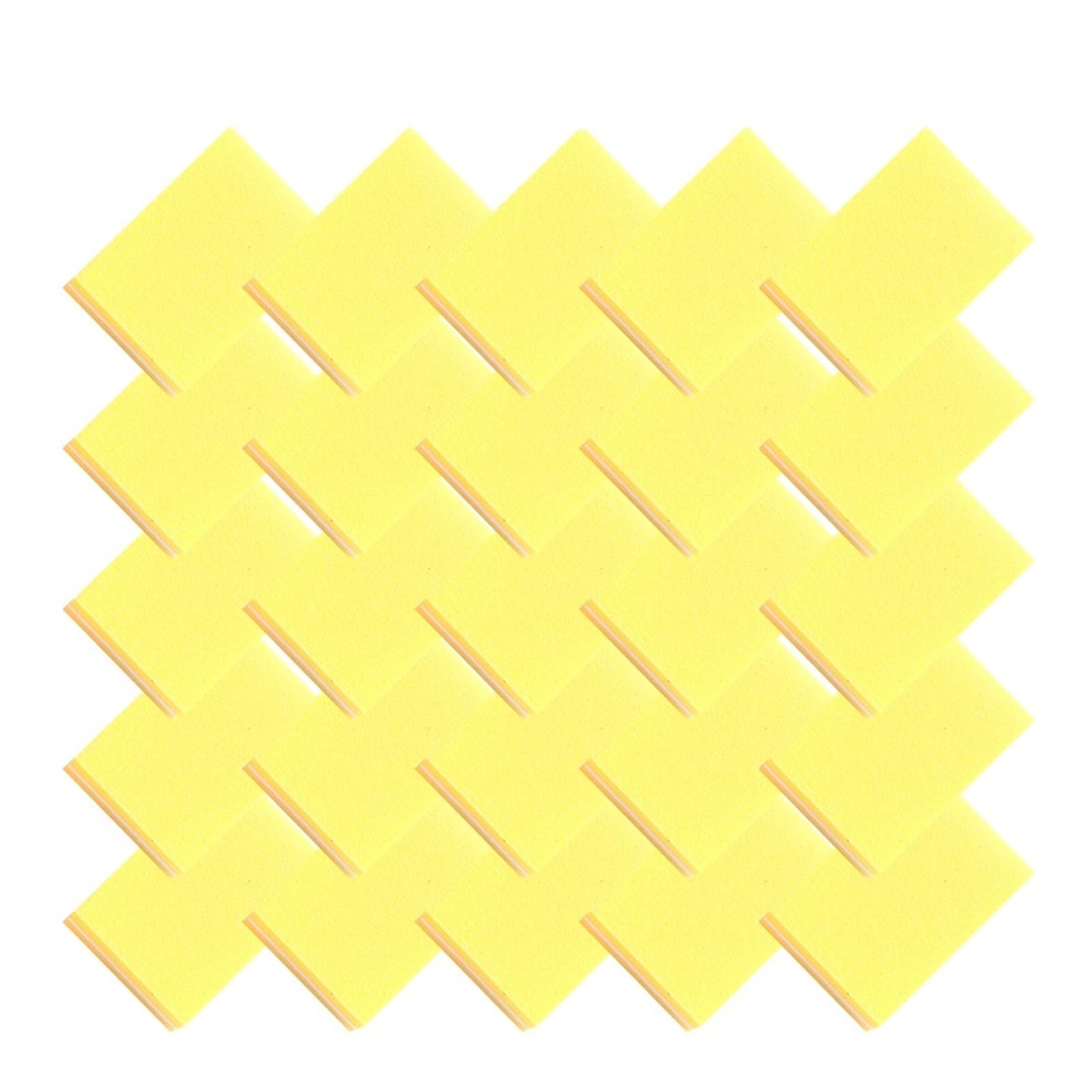 Juego de 50/25 Uds. De bloques papel lija for uñas, Kit accesorios manicura for lijar 180/100(Yellow 25pcs)