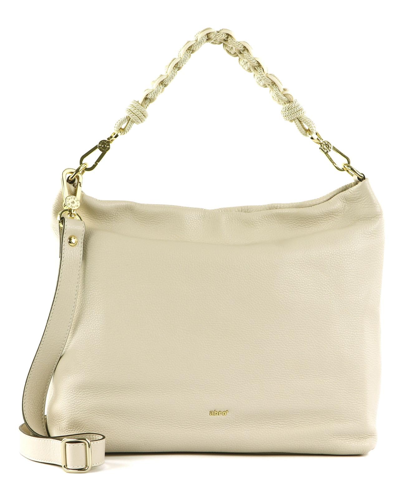Sac hobo ABRO Dalia en cuir beige : rangez vos essentiels avec style