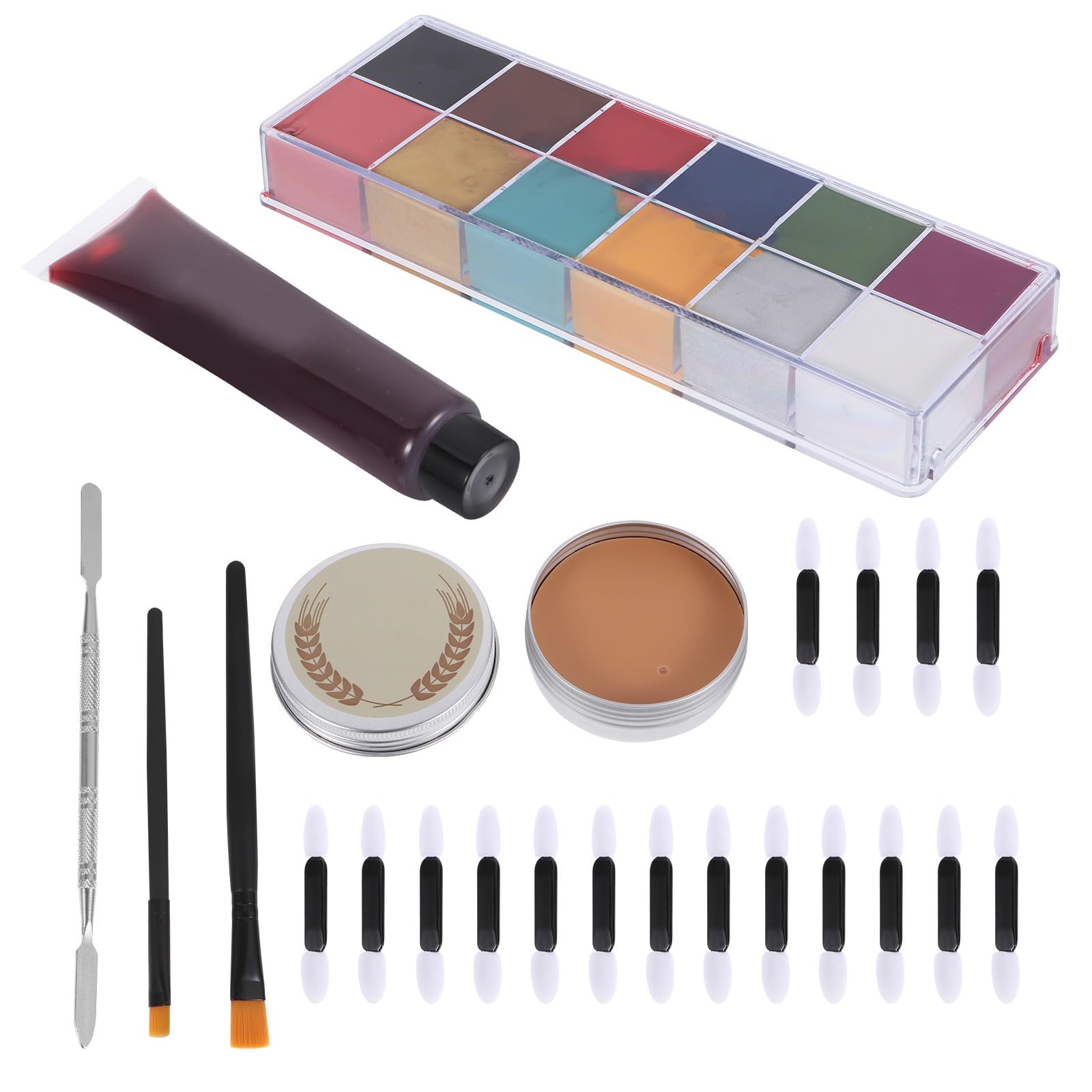 56 Piezas Kit de Maquillaje Teatral para Heridas Set Profesional