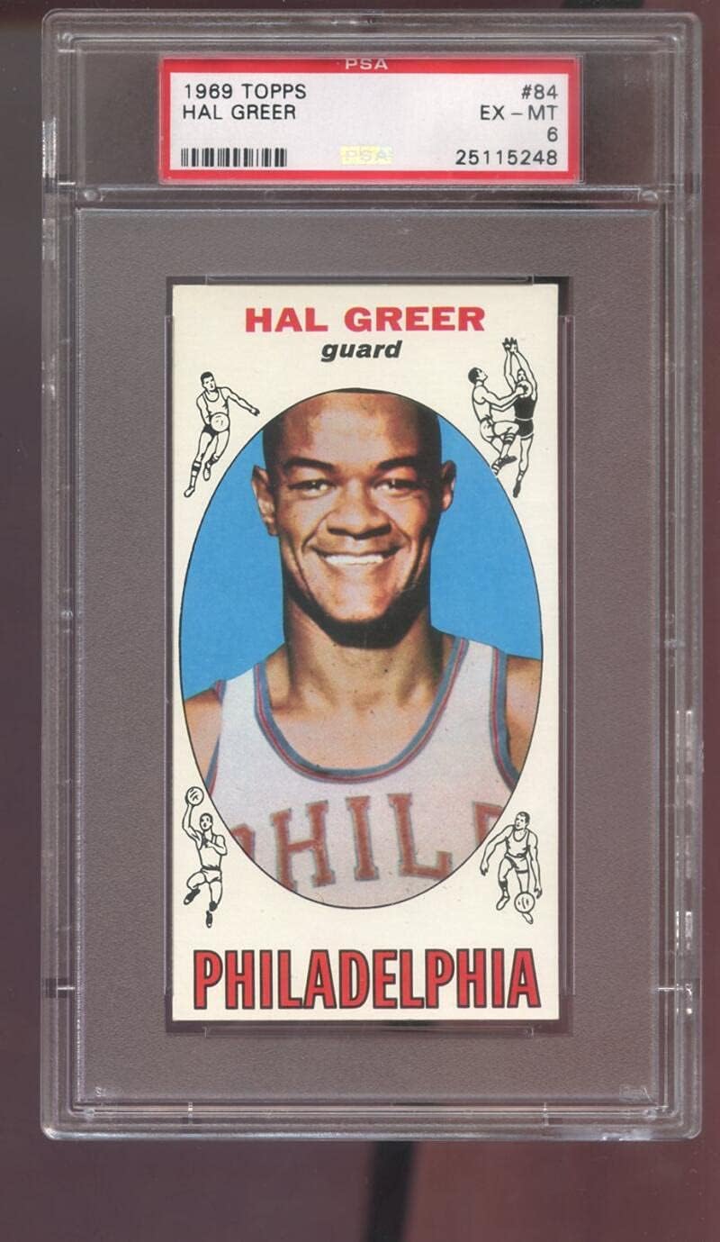 1969-70 Topps #84 Hal Greer PSA 6 Graded Basketball Card 1969 Philadelphia