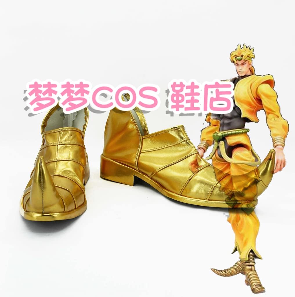 Dio Brando Dio Cosplay Boots Golden Long Costume Boots For