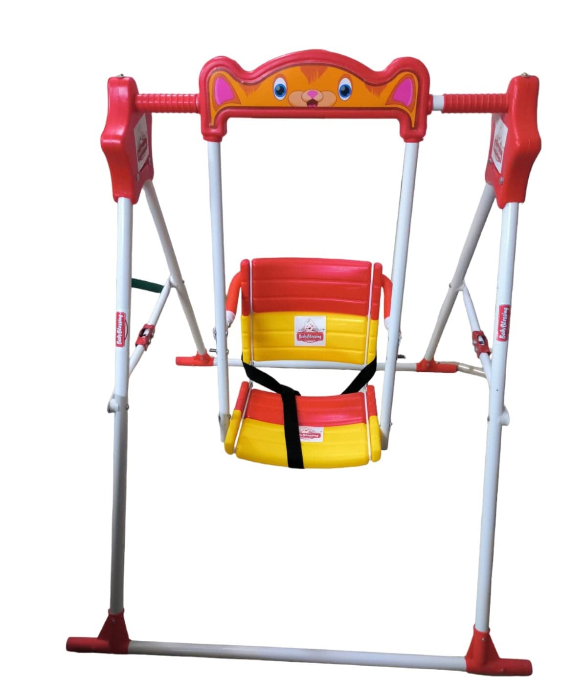BABYBLESSING Toys Swing (Red & Yellow) Alloy Steel, 103.5D x 10W x