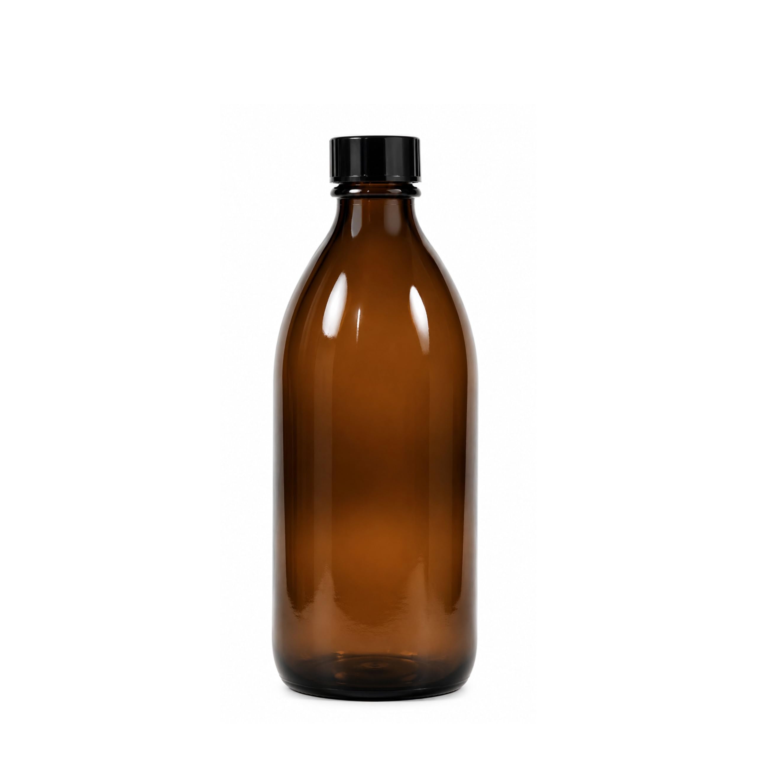 mikken - 6 flaconi medici marroni da 200 ml, per farmacia, da laboratorio, made in Germany e senza BPA, con imbuto, vetro, 6 pezzi