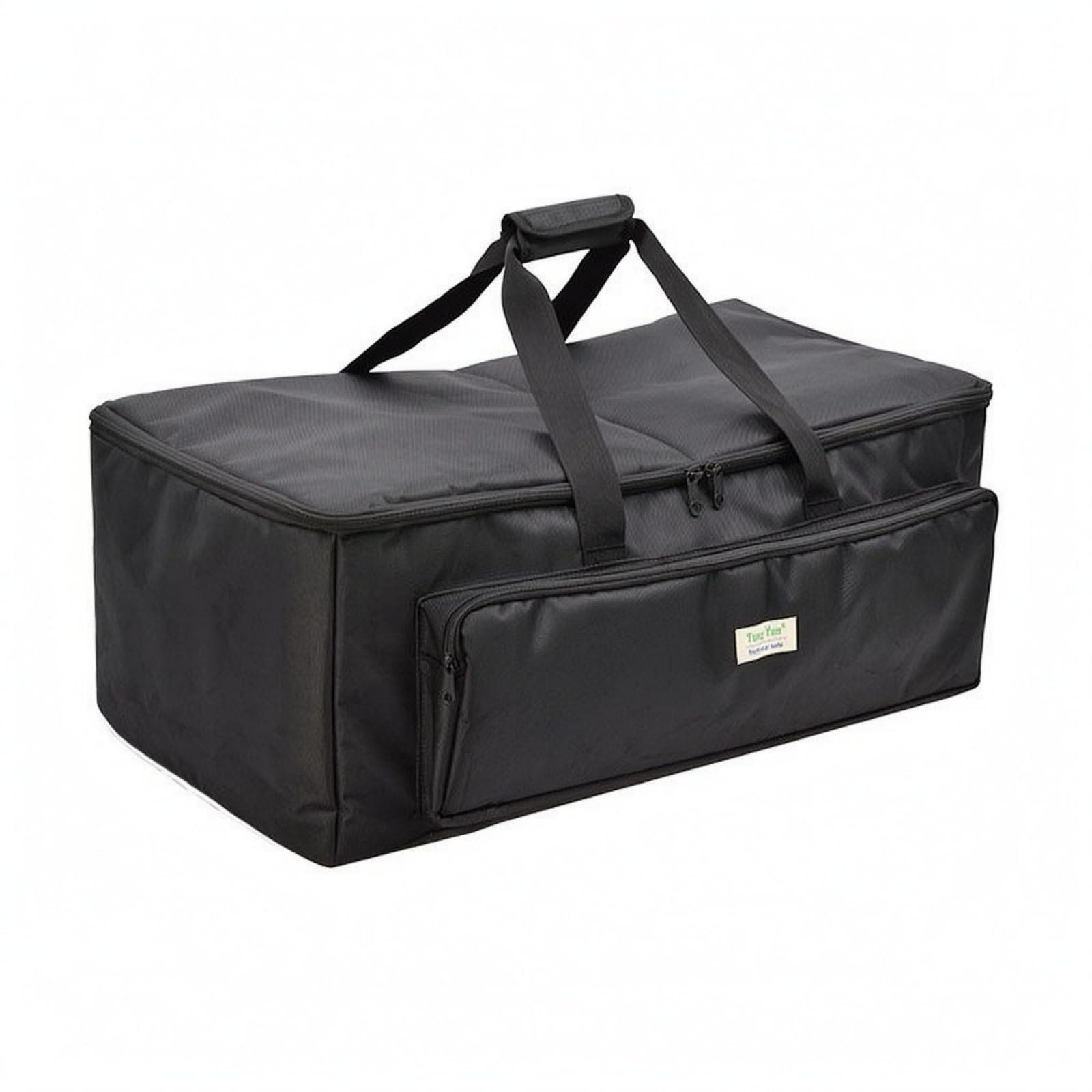 Padded Folding Table and Chair Bag Removable Partitions Portable Table Storage Bag Flannel Lined Zippered, Black-image-38