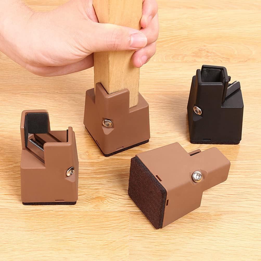 Luxshiny 4pcs Adjustable Platform Bed Riser Blocks Height Extenders for Furniture Legs Heavy Duty Support up Design Compatible All Furniture Types