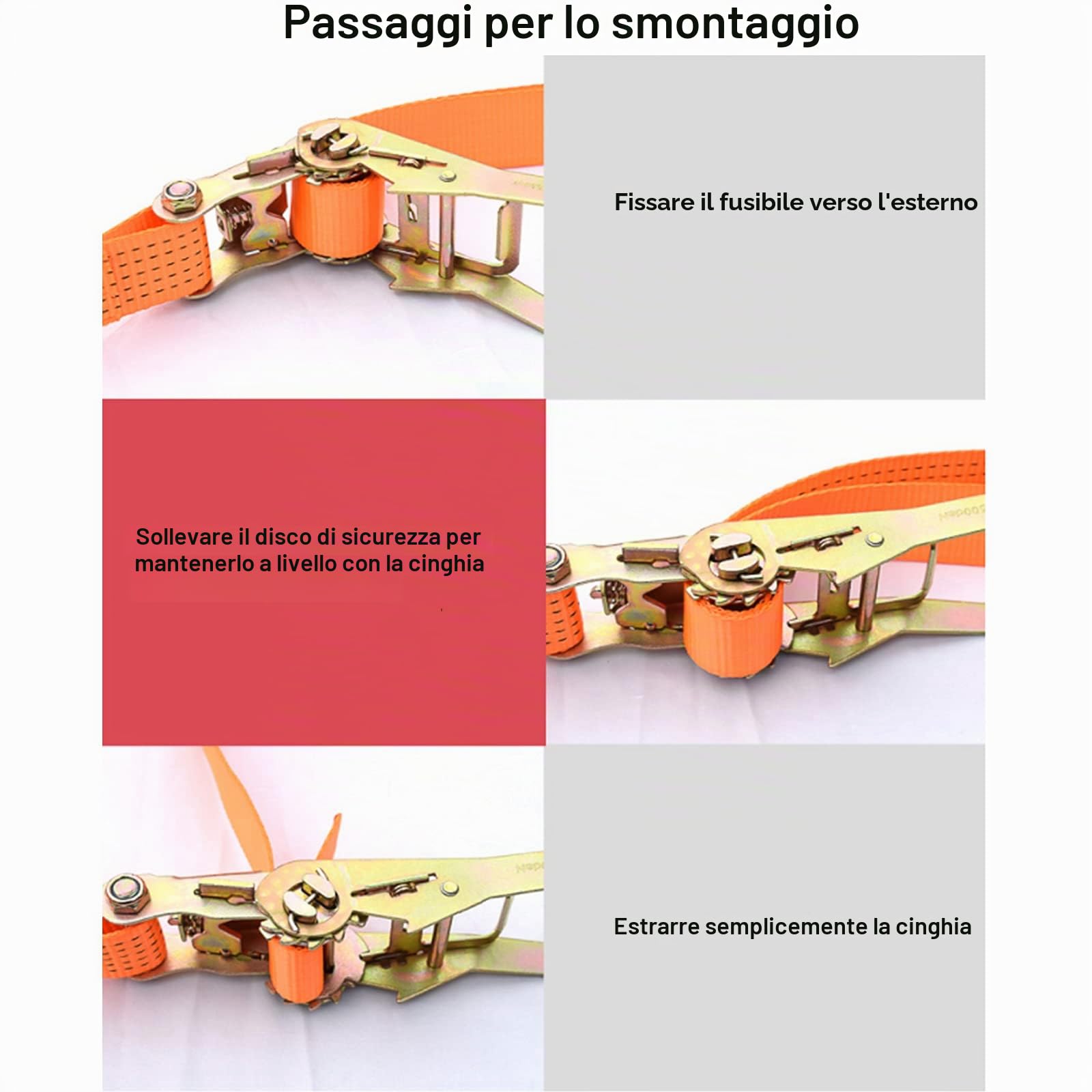 Cinghia a Cricchetto - Cinghie di Tensione con Cricchetto, 2 x 2000 kg 6 m Cinghie di Fissaggio Ratchet Tie Downs Cinghie di Tensione Con on Cricchetto e Gancio Cinghie Per Trasporto Merce(Arancione)