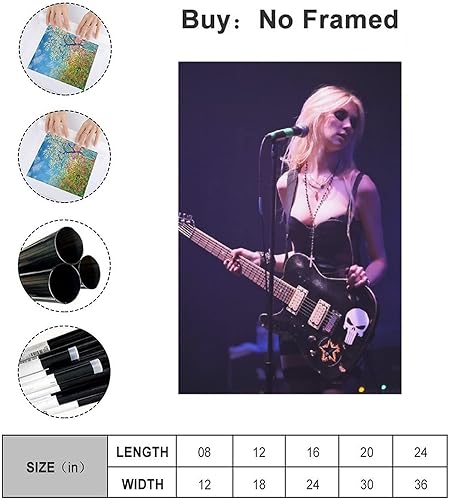 Miniatura 2 de Taylor Momsen - Póster de pared con diseño de actriz estadounidense y cantante, póster de lienzo para decoración de dormitorio, paisaje deportivo,