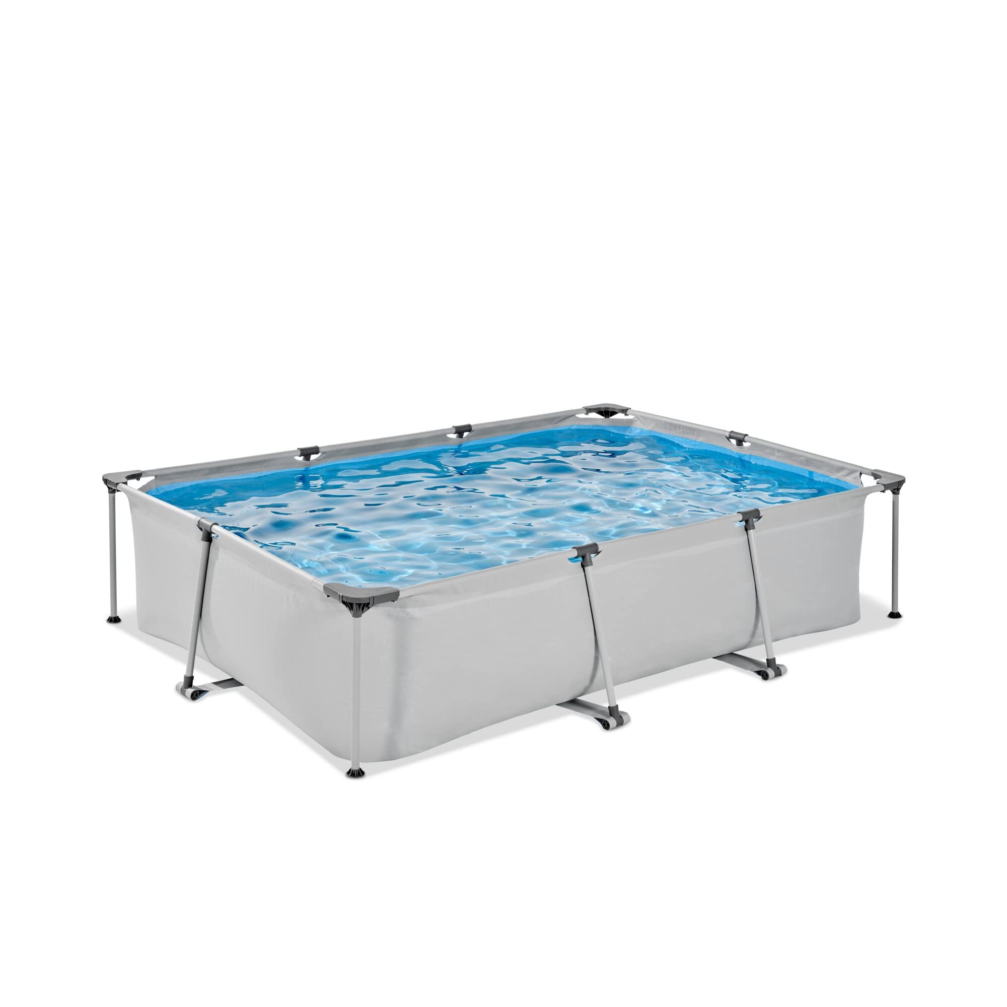 Exit Toys Exit Soft Pool 10Ft X 6.6Ft X 25.6In With Filter Pump – Grey