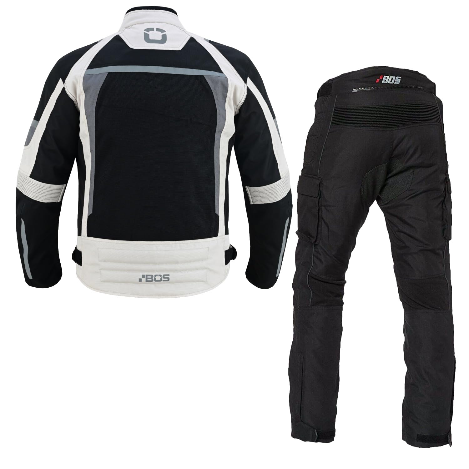 Motorradanzug Textil mit Protektoren – Atmungsaktive und wasserdichte Motorradbekleidung für Herren,Motorrad Textil Kombi Grau,Motorrad Jacke und Hose