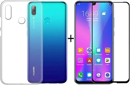 PLANETMOVIL? Huawei P Smart (2019) 6,2 Pulgadas Pack de protecci?n Funda Transparente + Protector Pantalla Completo 3D Cristal Templado en Negro PLANETMOVIL? Huawei P Smart (2019) 6,2 Pulgadas Pack de protecci?n Funda Transparente + Protector Pantalla Completo 3D Cristal Templado en Negro