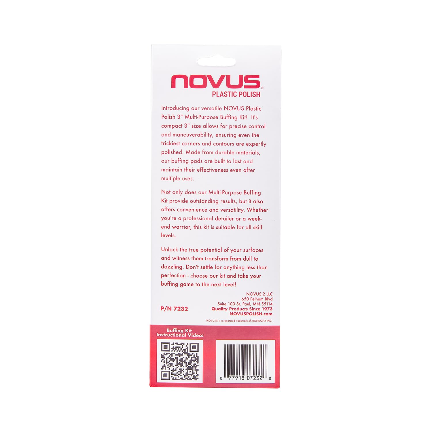 NOVUS 7232 | Kit di lucidatura multiuso | Contiene 100% lana tampone lucidante, tampone in schiuma morbida per lucidatura, tampone di supporto per trapano, panno in microfibra