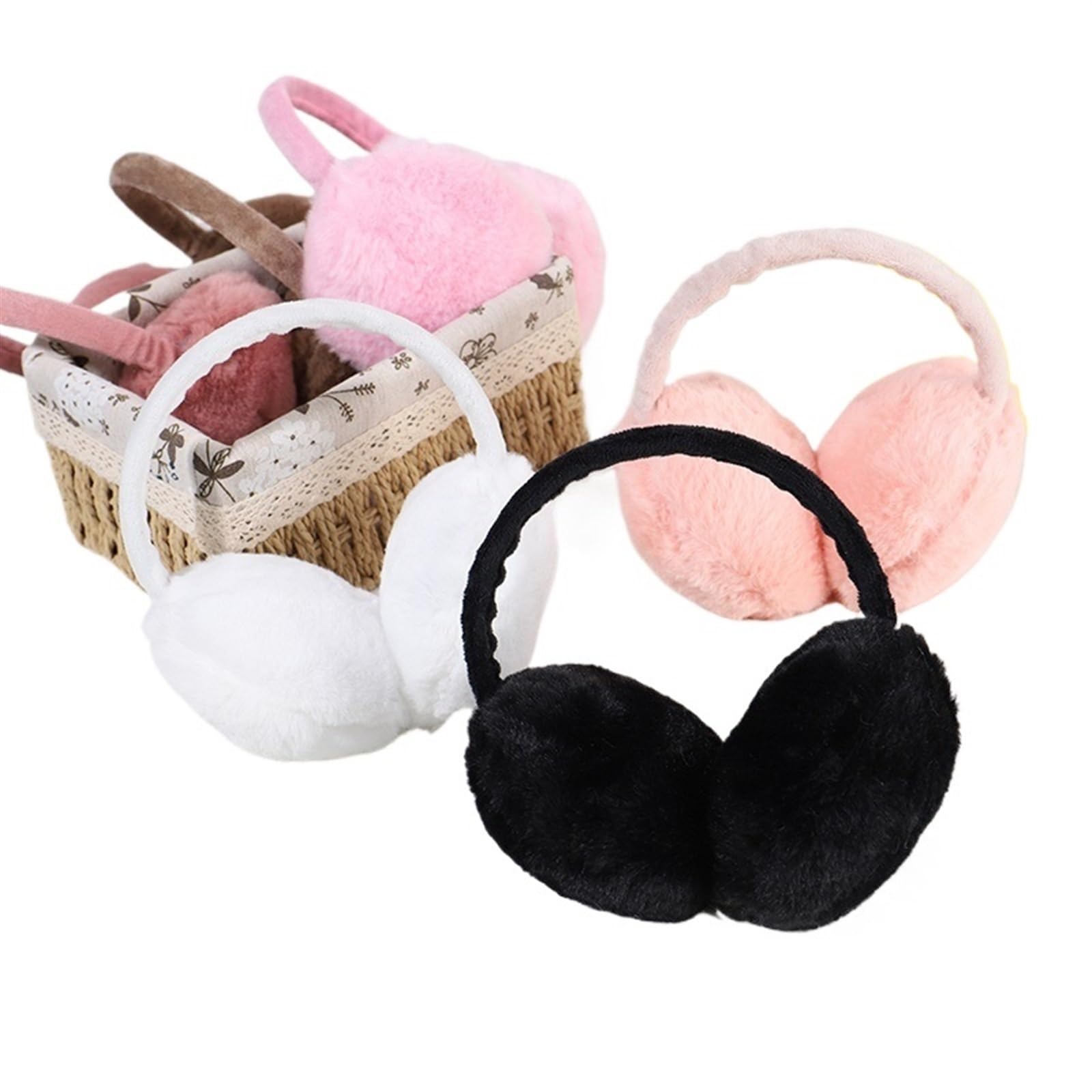 Winter Warm Ear Muffs Women Girls Fluffy Children Headphone Earmuffs Soft Solid Cute Warmer Earlap
