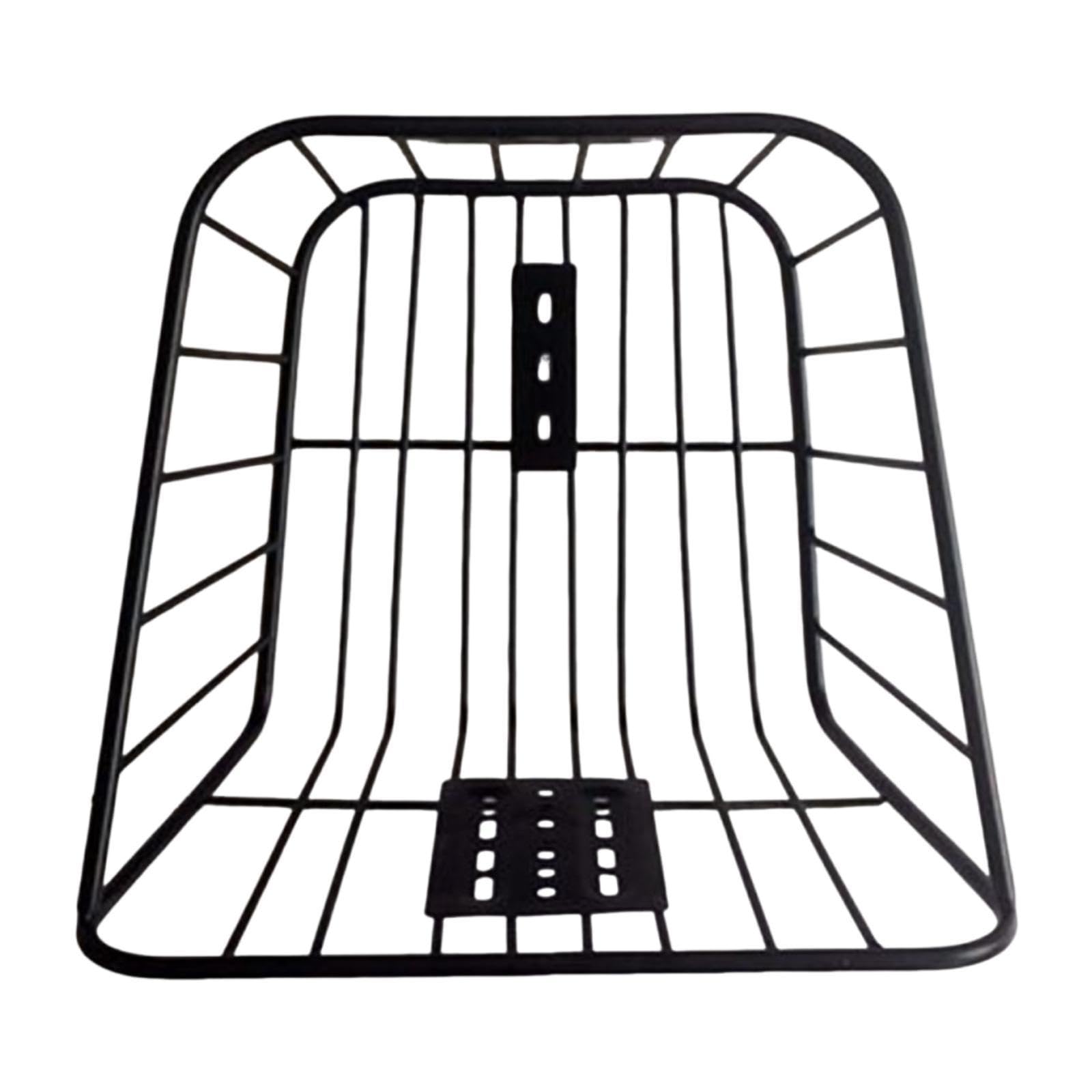 jojomis Metal Wire Rear Bike Basket Without Cover - Sturdy Construction Cargo Storage 12.60 x 11.81 x 8.66 Inch for Folding Mountain Cycling Bikes