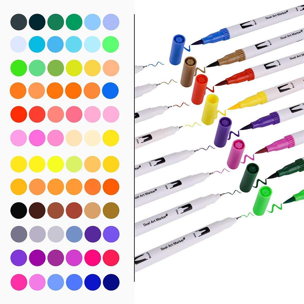 Buy 72 Colouring Pens,Felt Tip Pens Art Watercolour Brush Pens Tip and