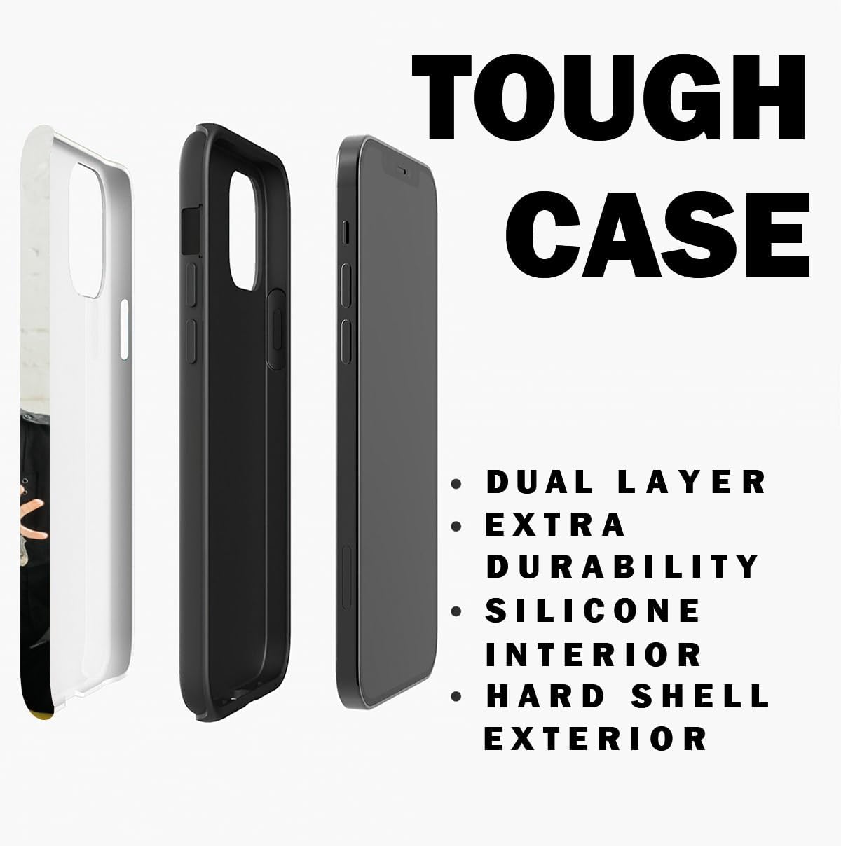 Personalized Phone Case for iPhone 12, Dual Layer Shockproof Protective Personalized Customized Photo Case Make Your Own Cover for iPhone 12, White