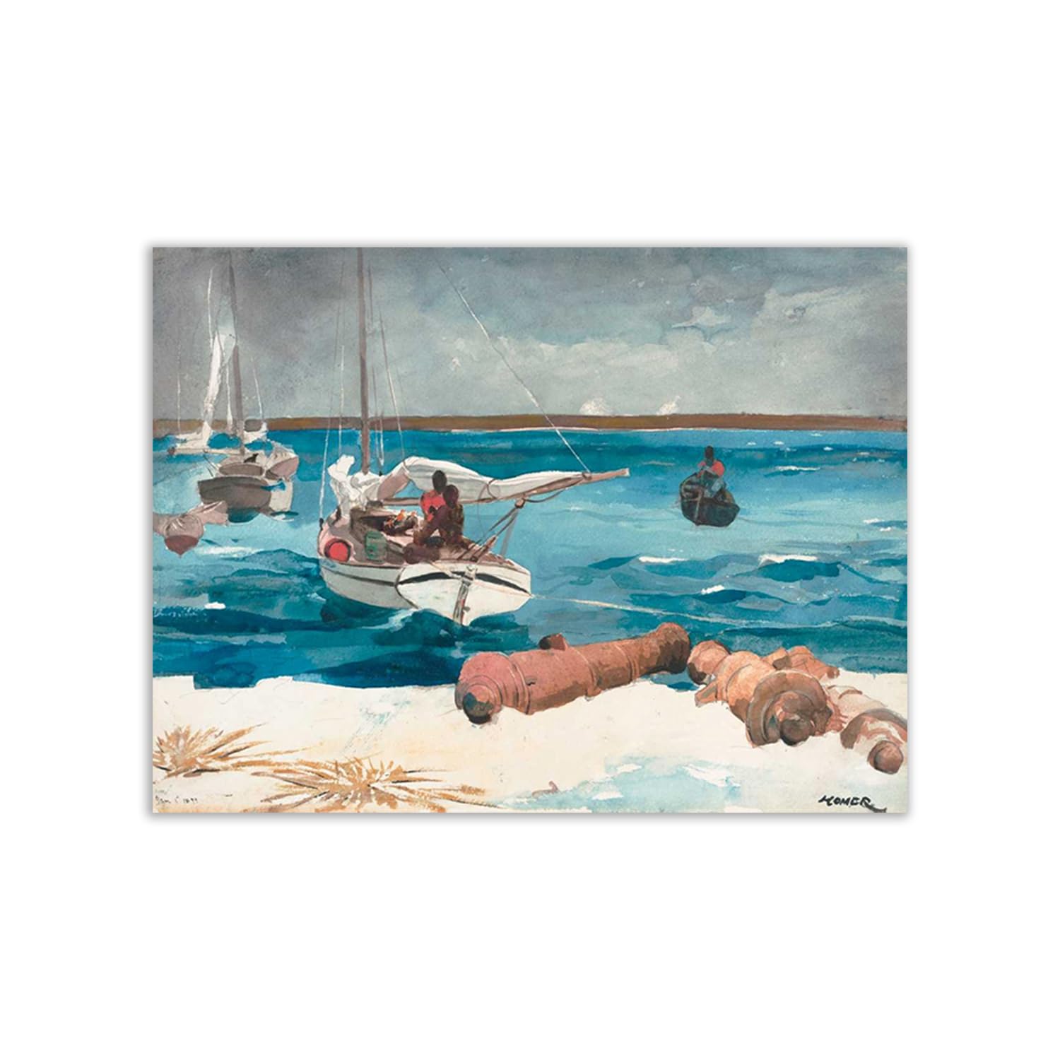 Poster Winslow Homer Nassau impression papier grand format 100x75 cm