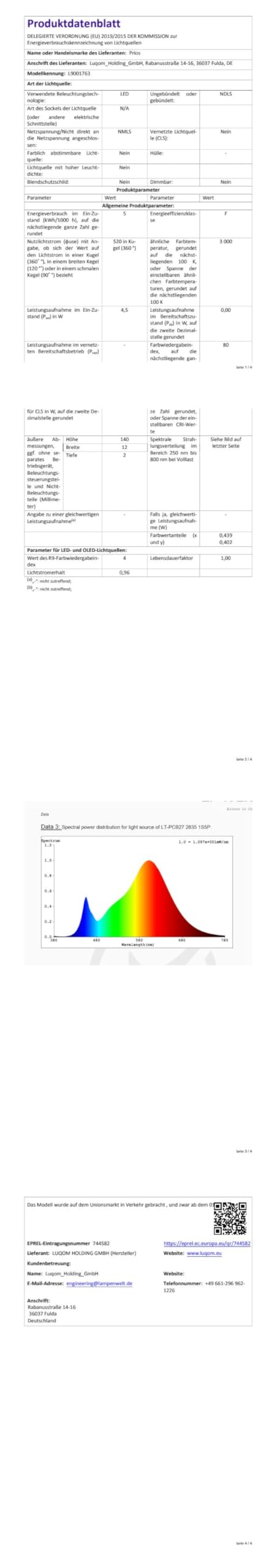 Lindby LED Lámpara De Pared Ignazia (Moderno) En Negro | WhichOne