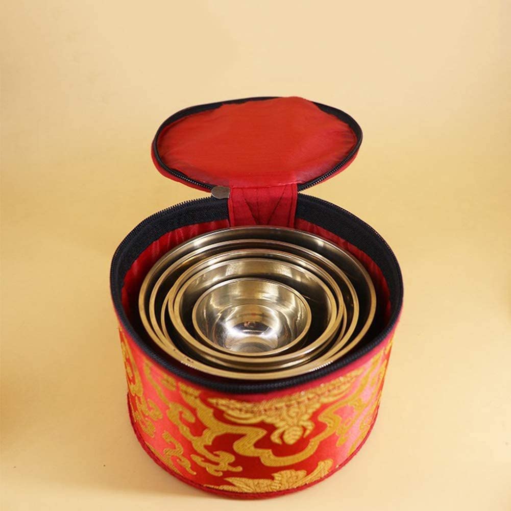 Set di campane tibetane, 7 campane tibetane fatte a mano per guarire i chakra tibetani per la meditazione, 7 chakra / 7 ciotole, miglioramento del sonno, trattamento della depressione, yoga con martel