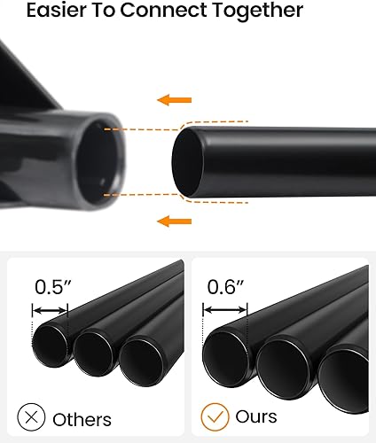 Miniatura 6 de Hzuaneri Armario portátil para dormitorio, 2 rieles de ropa con cubierta de tela, organizador de almacenamiento de ropa, 35.8 x 17.7 x 66 pulgadas,