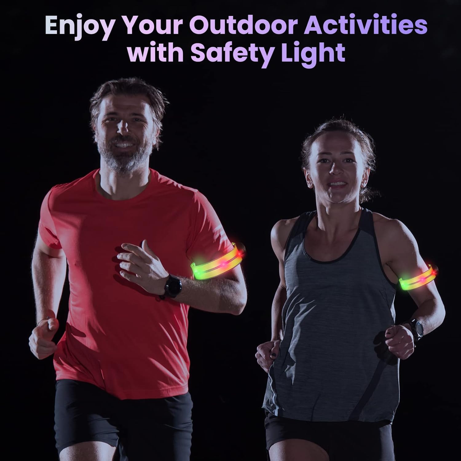 Buy Taximi LED Armband Running Lights for Runners USB Rechargeable