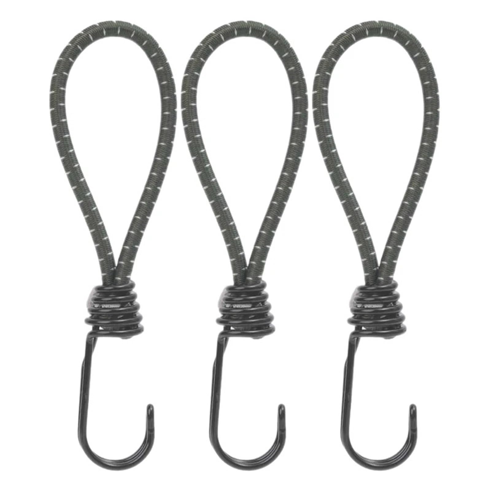 Outdoor Tie Down Rope, Bungee Cords With Hooks 3 pcs Multicolor For Camping Tent And Luggage(Green - 5pcs)