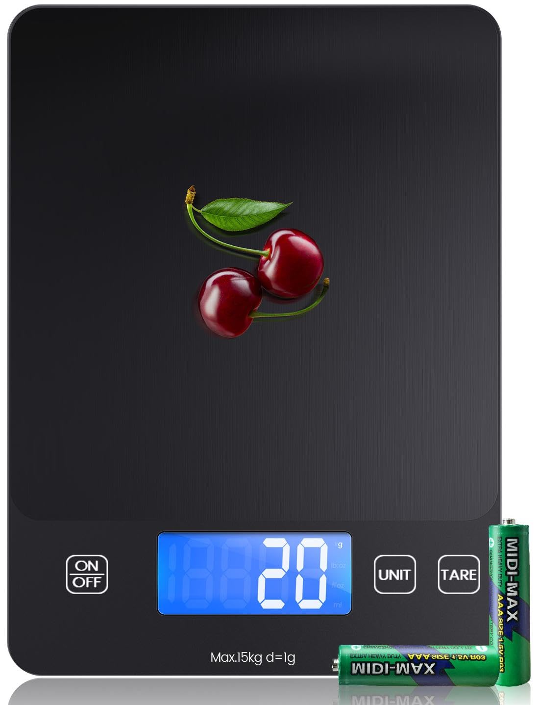 【Ricaricabile & 15KG】 Bilancia Cucina Digitale, USB C Elettronica Bilancia da Cucina,Alta Precisione 1g/0.1oz Bilancia Alimenti, Professionale con Funzione Tare, Batterie Incluse