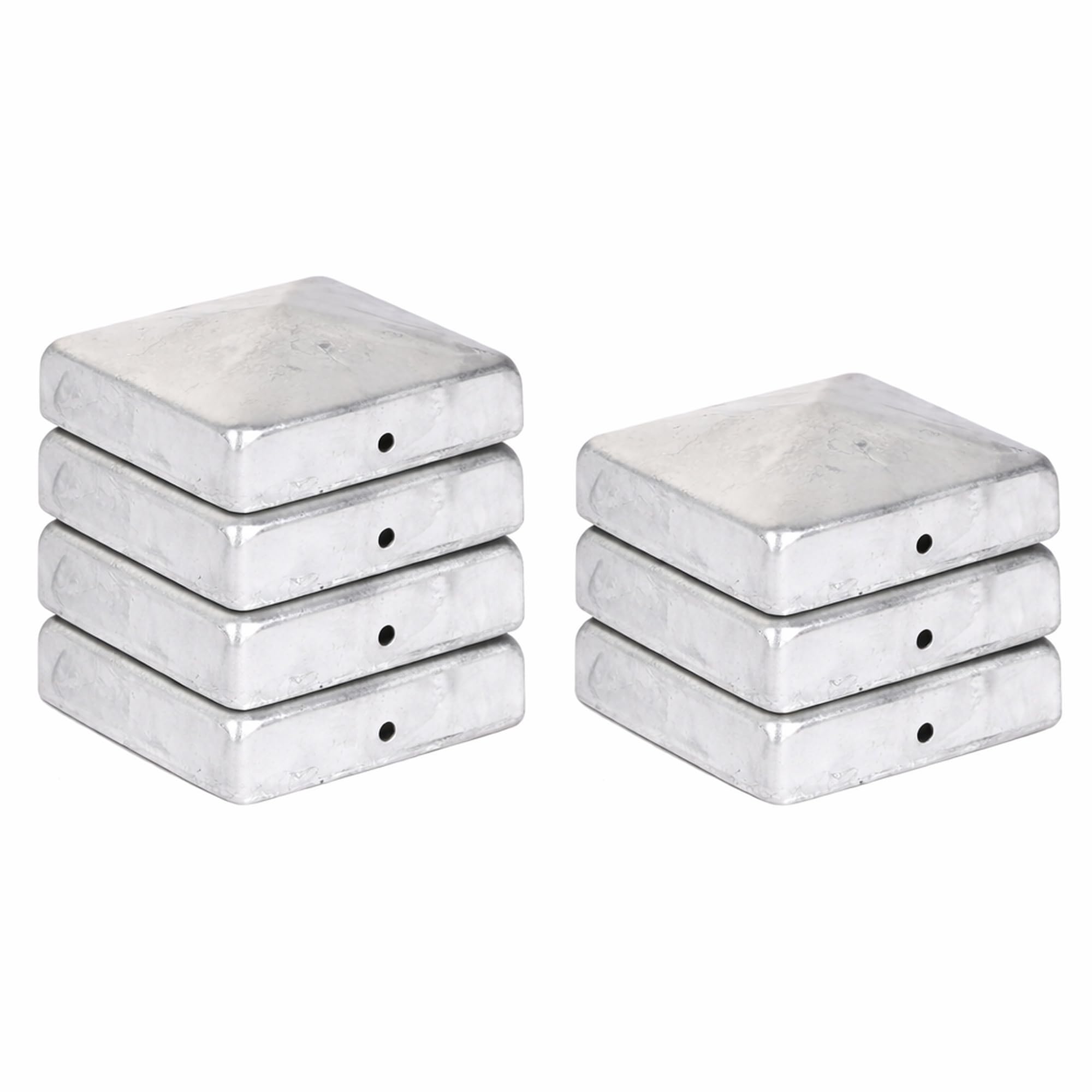 7 x Post Caps Pyramid 71 x 71 mm Steel Fire-Dip Galvanised