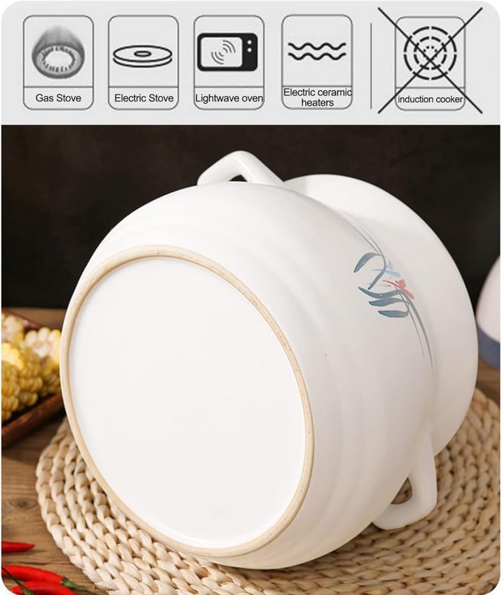 Kochtopf, Auflauf, Kochtopf, Suppentopf, chinesischer Keramik-Schmortopf, Hot Pot, Steinguttopf zur Zubereitung von Eintöpfen, Brei, Suppe