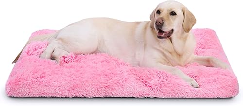 Miniatura 29 de Vonabem Cama para perro, extragrande, camas suaves de felpa para perros XL, almohadilla de jaula, lavable, 41 pulgadas de largo x 27 pulgadas