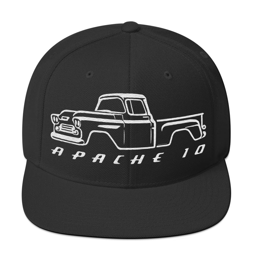 Sylwetka czapki Chevy Apache z 1958 roku dla entuzjastów zabytkowych pickupów czapka snapback