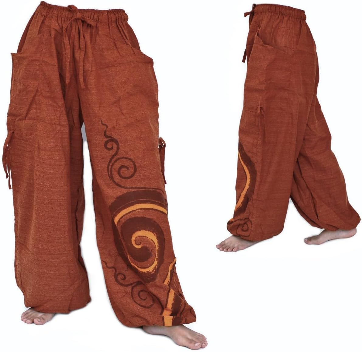 Siamrose Baggy Harem Pants Men Women, Wide Leg Yoga Lounge Trousers, Adjustable Length, 2 Pockets, One Size - Image 3