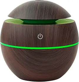 Difusor de Aromas Elétrico Ultrassônico 7 Cores Aromaterapia (Madeira Escura)