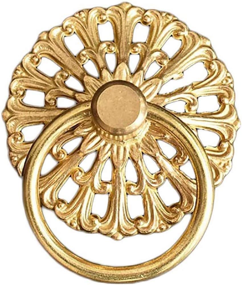 Vintage Door Knocker,Door knockers, Kitchen Furniture Cabinet Drawer Large Pulls Handle Knob,Door Knocker for Yard Door,Golden Finish