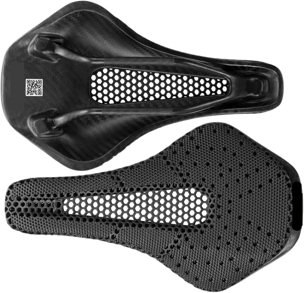 Full Carbon 3D Printed Ultralight Hollow Bike Saddle Comfortable Breathable MTB Road Racing Cycling Seat Bicycle Accessory