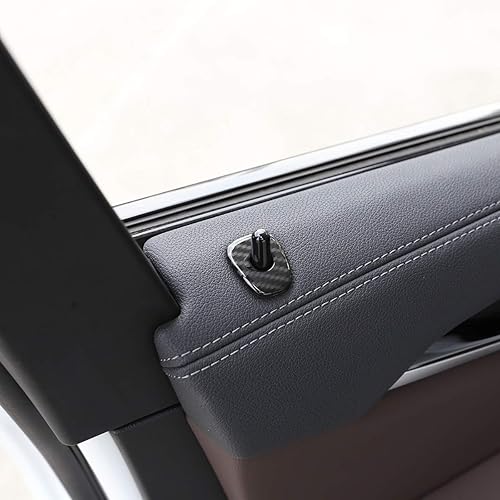 Miniatura 4 de YIWANG carbono Fibra estilo coche cerradura cubierta TRIM 4 unids para BMW X3 X4 G01 G02 2018 2019 auto Accesorios