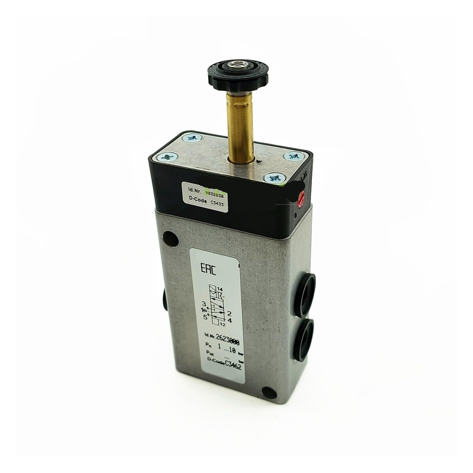 PXQCHAVLN Two Position Five Way Pneumatic Solenoid Valve 2623000 Air Control Valve Plate Mounting 24V