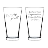 Bevvee Custom Faith Y'all - Pint Glass for Beer - Christianity Gifts for Christians - 16 oz