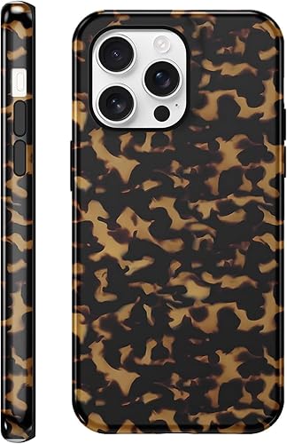 Yomjew Cute Tortoise Shell Phone Case for iPhone 16 Pro Case 6.3", Trendy Luxury