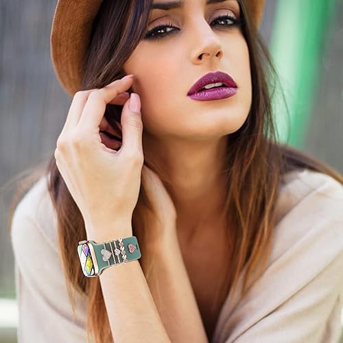 Vista 49 de ALMNVO Bling Diamond Charms for Apple Watch Bands Charms 46mm 45mm 44mm 42mm 41mm 40mm 38mm 49mm,Sparkle Metal Sliding Decorative Rings for iWatch