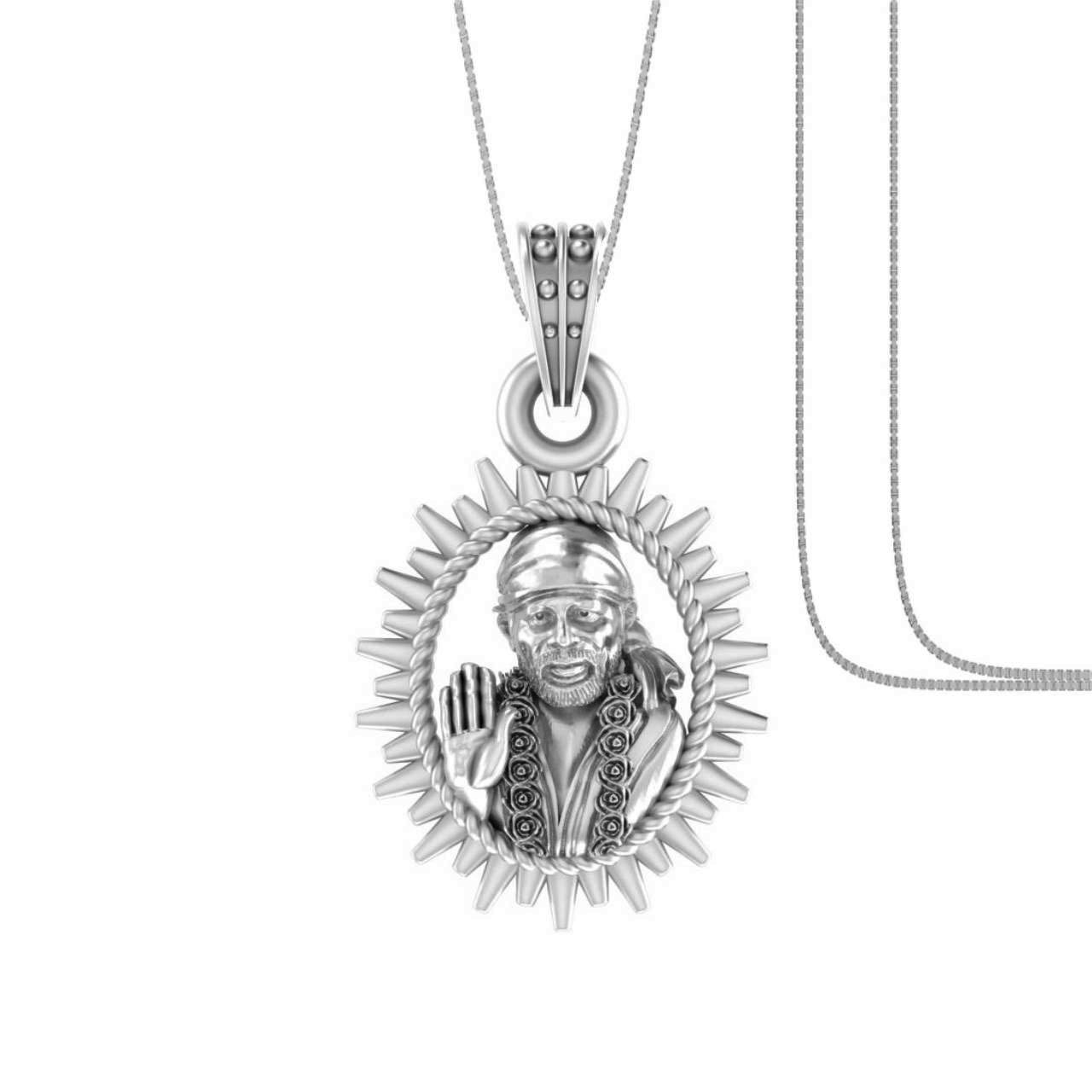Médaillon Sai Baba argent sterling petit modèle idée cadeau