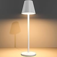 Vista 26 de Paquete de 2 lámparas de mesa inalámbricas, lámpara de escritorio recargable de 5000 mAh, luz nocturna LED regulable de 3 niveles para dormitorio