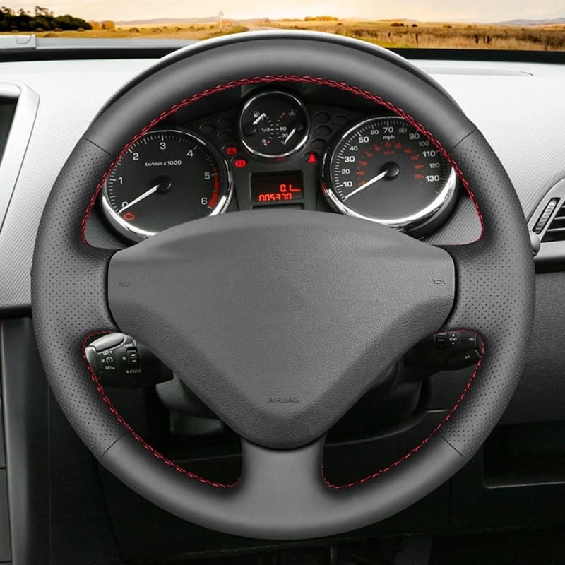 Coprivolante In Pelle Per Peugeot 207 (2010-2013) – Anti-scivolo, Traspirante, Con Emblema, Accessorio Auto Interni, Regalo Uomo/donna - 3