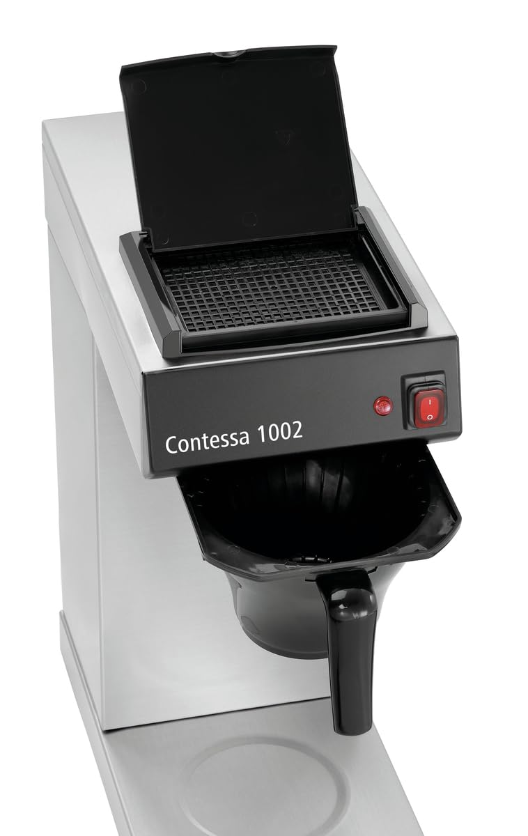 Bartscher Kaffeemaschine Contessa 1002 mit Edelstahl-Isolierkanne, 2 l Filterkaffee, 1,4 kW, für Gastronomie