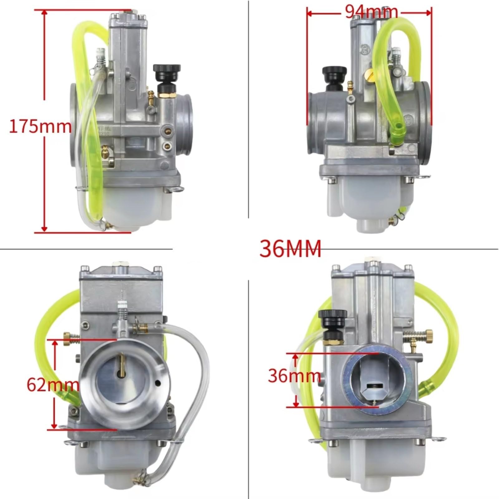 Carburador Scooter Compatible Con Suzuki Para KX 250F 2004 2005 2006 2007-2010 34 Mm 36 Mm 38 Mm 40 Mm Lectron Carb Piezas De Repuesto De Carburador De Motocicleta