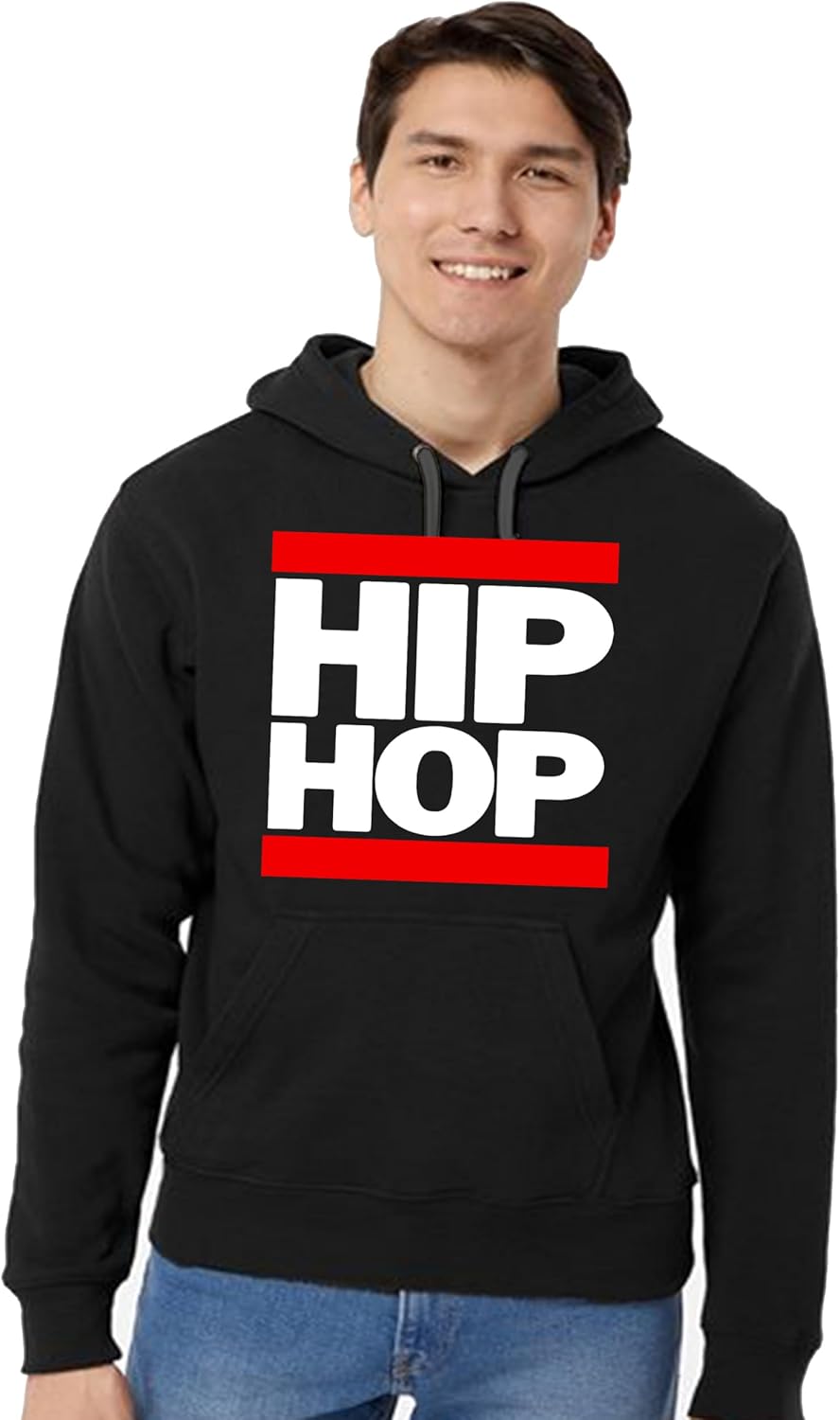 Hip Hop with 2 Red Lines Music T-Shirt Classic Streetwear Tee Trendy Design