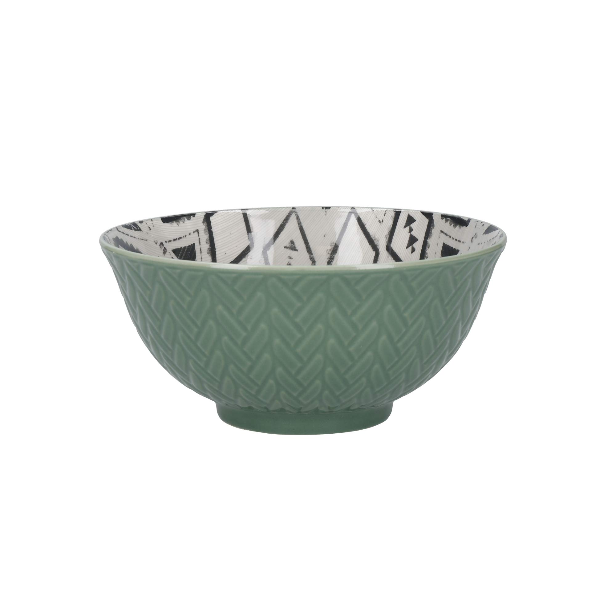 KitchenCraft Set di 4 Ciotole in Ceramica per Cereali, Gelati e Zuppe, Confezione Regalo Inclusa, Design 'Designed For Life', 15 cm