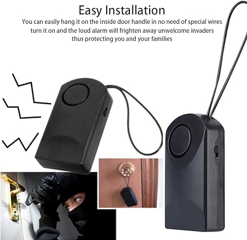 Miniatura 8 de Alarmas de puerta para tu hogar 120 dB sensor táctil antirrobo alarma de seguridad perilla de puerta