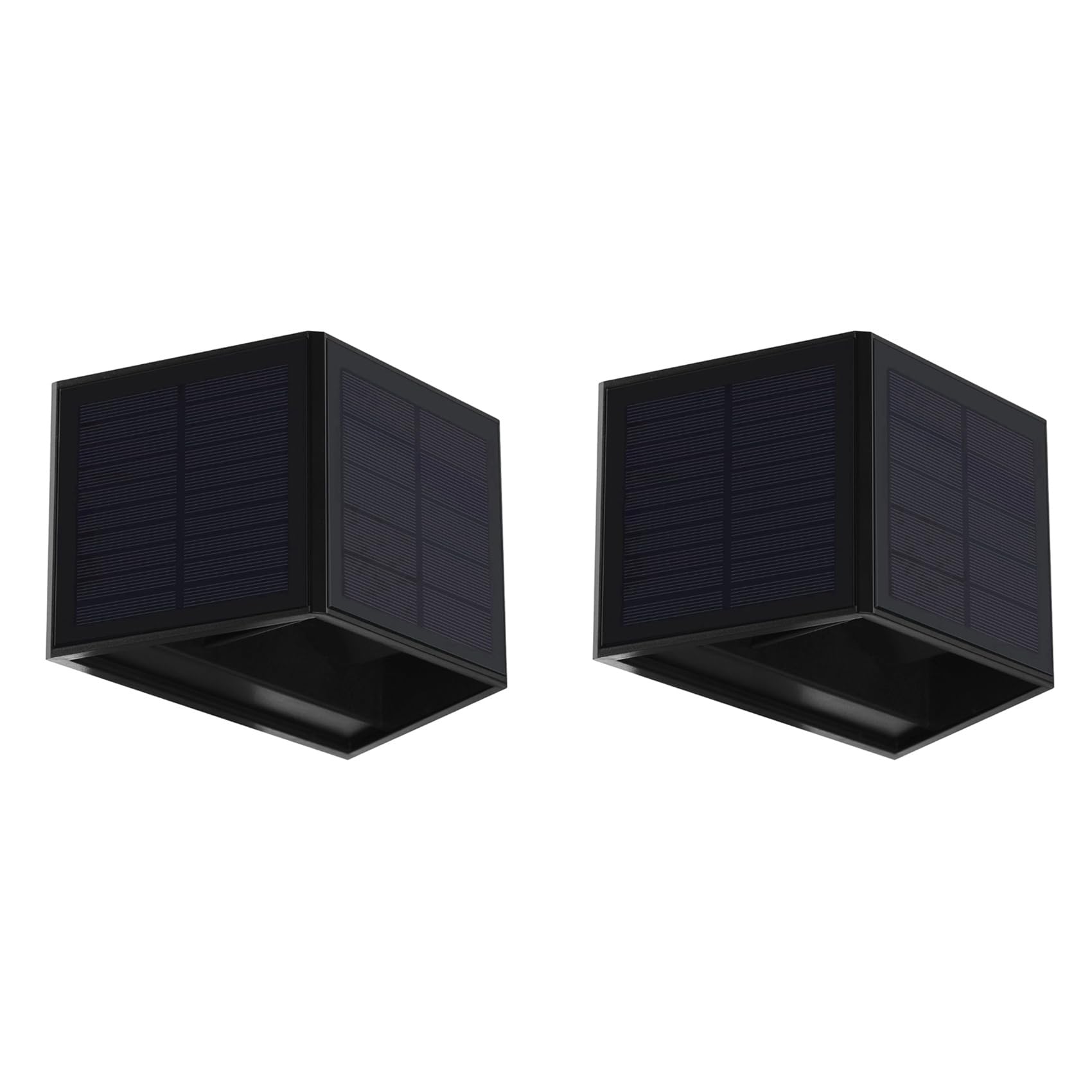 Vjsujehgy 2X Solar Wall Light Outdoor Up-Down Lighting LED Lamp Solar Wall Washing Lights for Courtyard Garden Dimmable