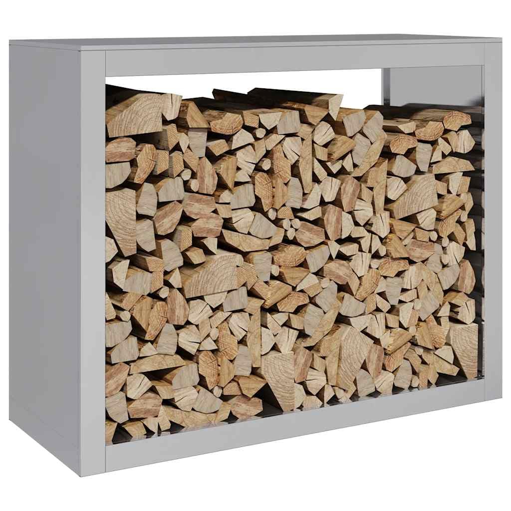 Brennholzregal aus verzinktem Stahl 100x40x80 cm kaminholzregal feuerholzständer holzkorb scheitholzablage für terrasse garten wohnzimmer kamin ofen lagerung ordnung