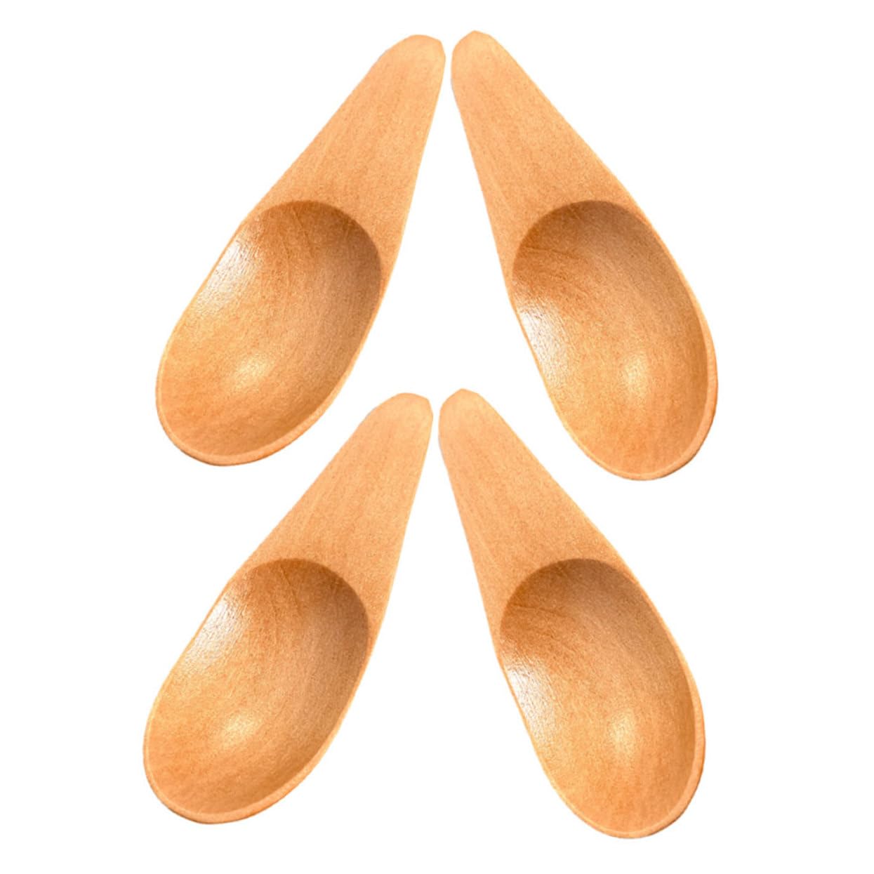 Mobestech 4pcs Small Spoons Handle Dessert Scoops for Ice Sugar and Tea Smooth Easy to Clean for Serving and Baking